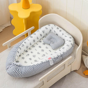 Portable Baby Lounger Nest with Head Pillow.