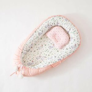 Portable Baby Lounger Nest with Head Pillow.