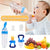 Silicone Baby Feeding Set - Puree Feeding Bottle and Pacifier Spoon.