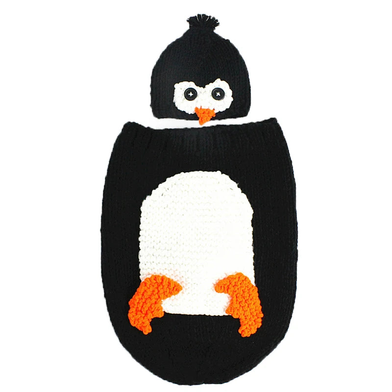 Crochet Baby Penguin Cocoon
