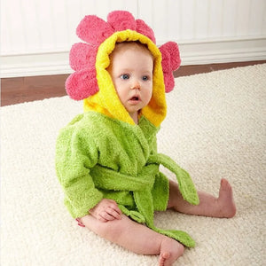 Toddler Hooded Cotton Bathrobe - Cuddle Baby