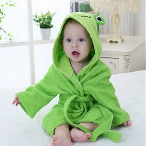 Toddler Hooded Cotton Bathrobe - Cuddle Baby