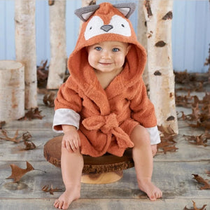 Toddler Hooded Cotton Bathrobe - Cuddle Baby