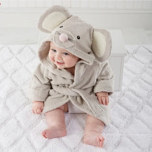 Toddler Hooded Cotton Bathrobe - Cuddle Baby