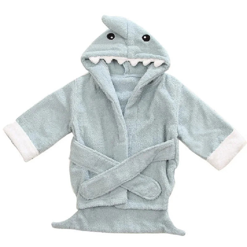 Toddler Hooded Cotton Bathrobe - Cuddle Baby