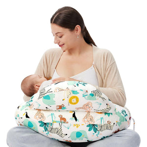 Multifunctional Breastfeeding Pillow with Removable Cover - Baby Nursing Support Pillow.