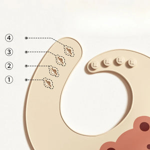 Waterproof and Adjustable Soft Silicone Baby Bibs.