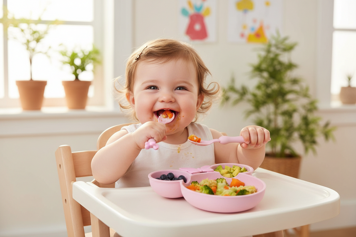 Minnie Mouse Kids Dinnerware Set – BPA-Free Plate, Fork & Spoon