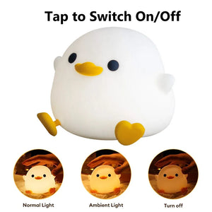 Cute Duck Silicone Nursery Night Light - Cuddle Baby