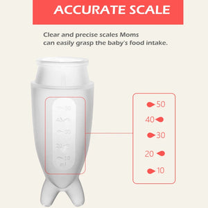 Easy Squeeze Silicone Baby Feeding Bottle.