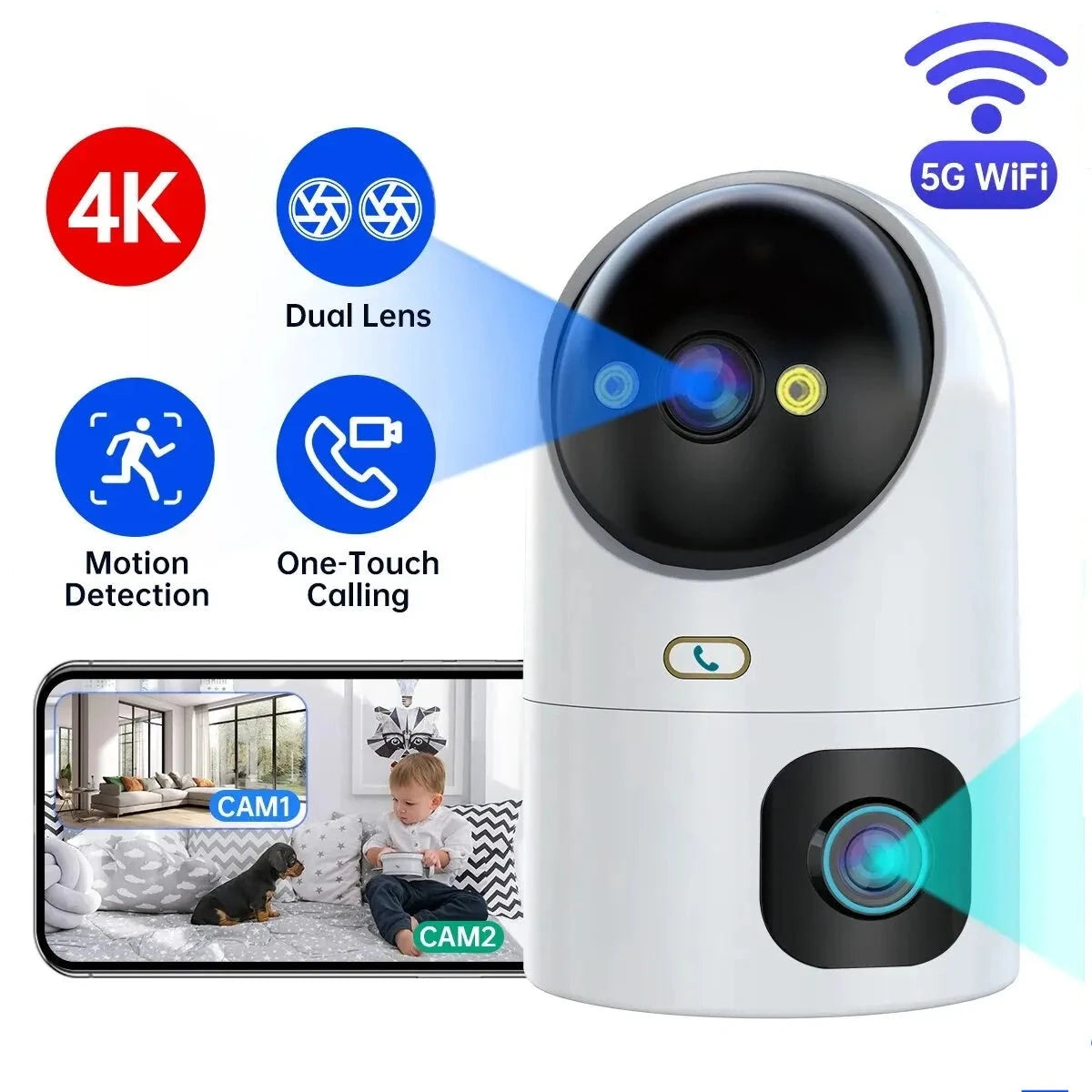 4K IP 10X Zoom Baby Monitor Camera - Cuddle Baby