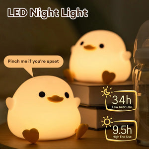 Cute Duck Silicone Nursery Night Light - Cuddle Baby