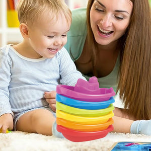 Colorful Stacking Cups - Bath Toy - Cuddle Baby