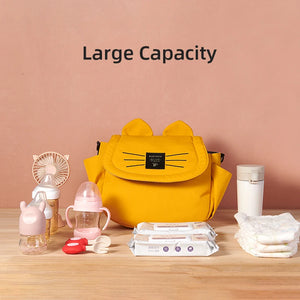 Large Capacity Cute Cat Diaper Bag | Cuddle Baby