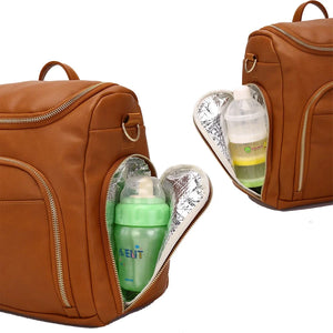 Deluxe Leather Diaper Bag 4 Pieces Set | Cuddle Baby