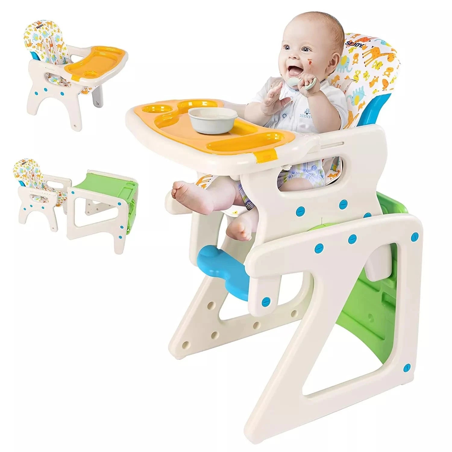 Infant-to-Toddler 3-in-1 Highchair Booster & Toddler Table Set