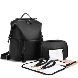 Stylish Leather Diaper Bag Large Capacity | Cuddle Baby