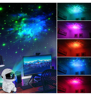 Kids Galactic Explorer 360° Sky Projector - Astronaut Rocket Night Light.