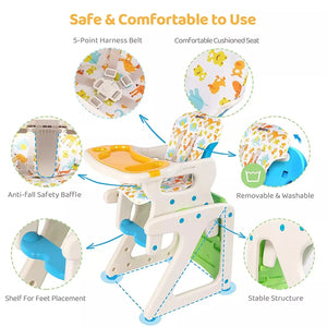 Infant-to-Toddler 3-in-1 Highchair Booster & Toddler Table Set