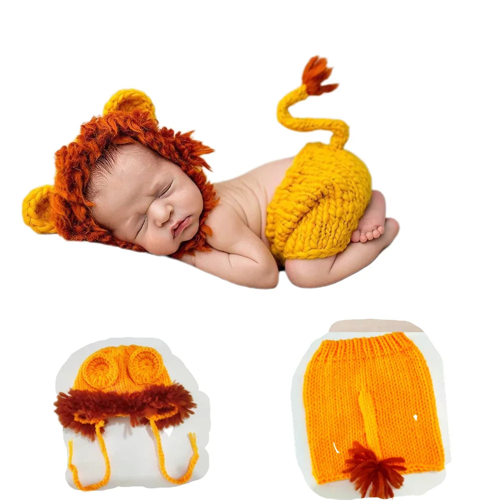Little Roar™ Crochet Lion Photo Prop for Newborns