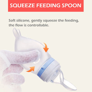 Easy Squeeze Silicone Baby Feeding Bottle.