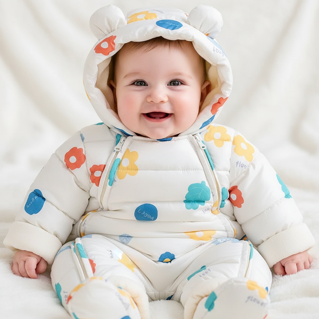 Baby Winter Warm Snowsuit with Matching Boots