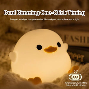 Cute Duck Silicone Nursery Night Light - Cuddle Baby