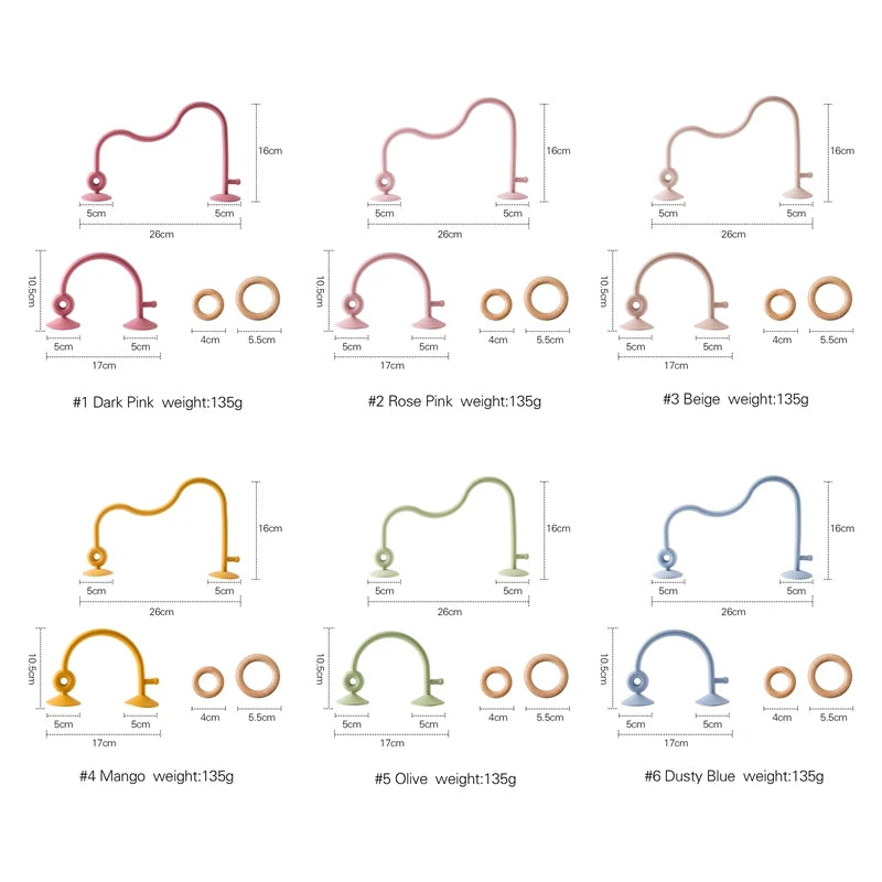 Montessori Silicone & Wooden Smart Ring Set