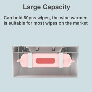 Large Capacity Baby Wipe Warmer with Adjustable Temperature Control and LED Display