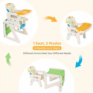 Infant-to-Toddler 3-in-1 Highchair Booster & Toddler Table Set