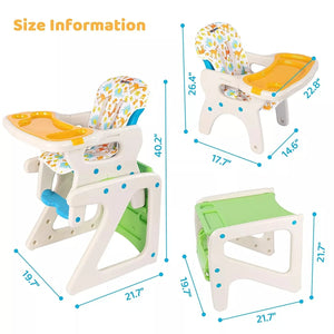 Infant-to-Toddler 3-in-1 Highchair Booster & Toddler Table Set