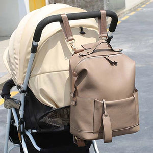 Stylish Leather Diaper Bag Large Capacity | Cuddle Baby