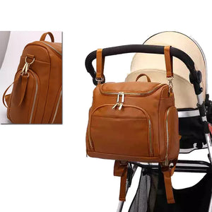 Deluxe Leather Diaper Bag 4 Pieces Set | Cuddle Baby