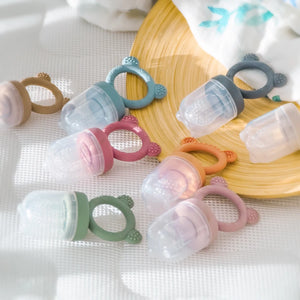 Silicone Baby Fruit Feeder & Teether with Cover - Fresh Food Pacifier for Newborns.