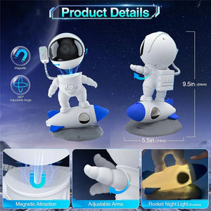 Kids Galactic Explorer 360° Sky Projector - Astronaut Rocket Night Light.