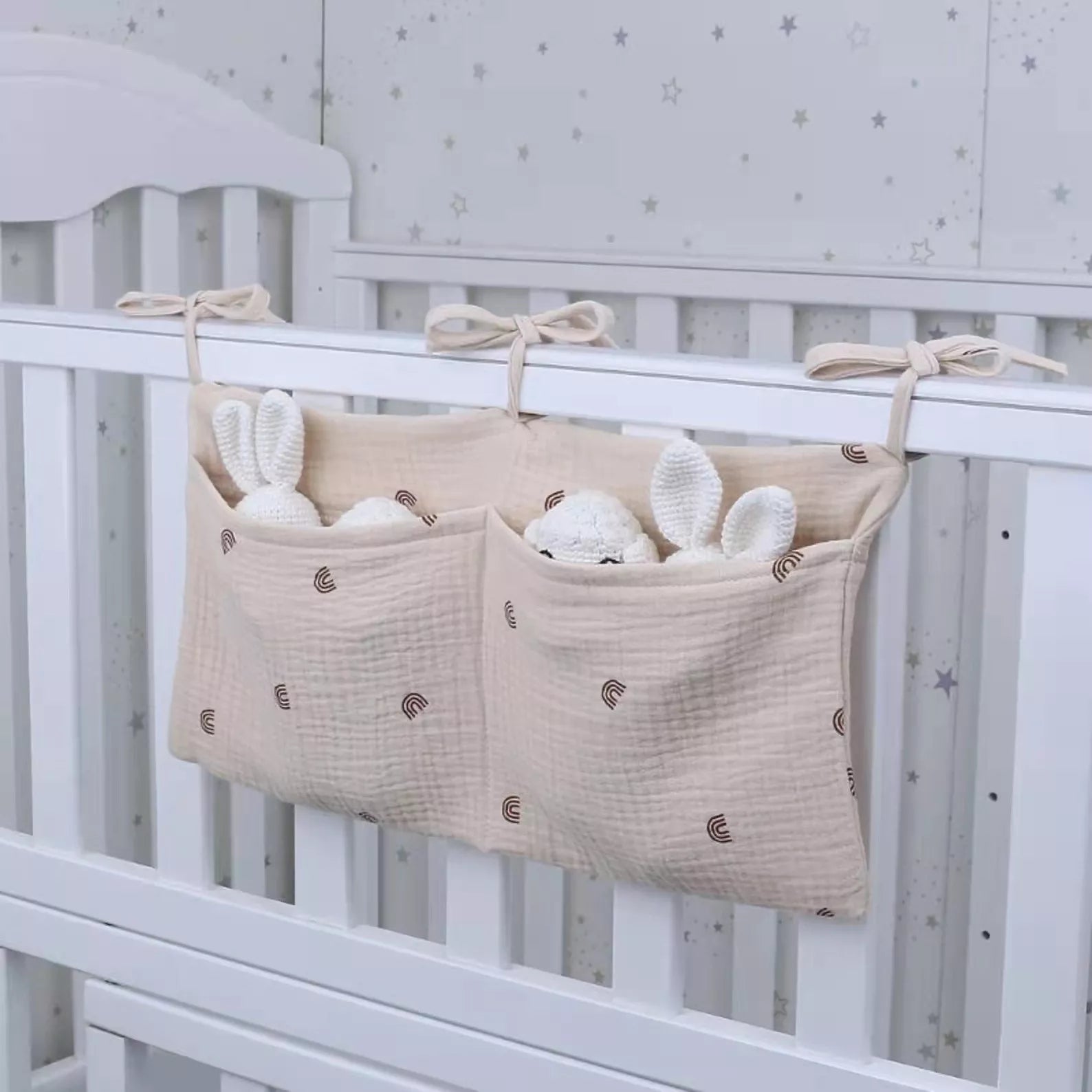 Baby Crib Storage Bag Organizer.