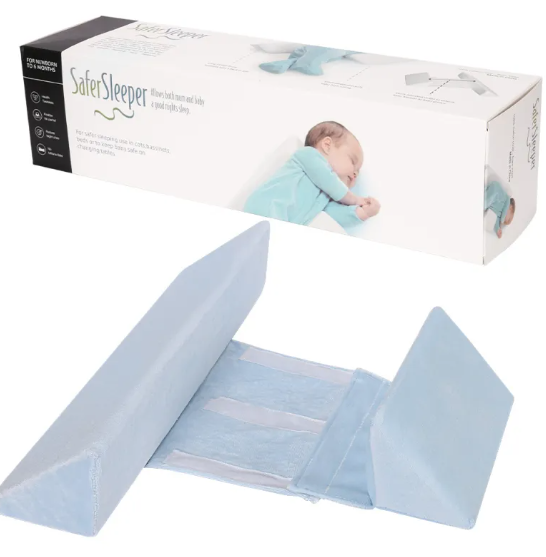 Anti-Roll Newborn Baby Side Sleeper Pillow Wedge with Removeable Cover