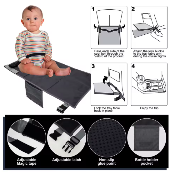 Toddler Travel Airplane Hammock Seat Bed