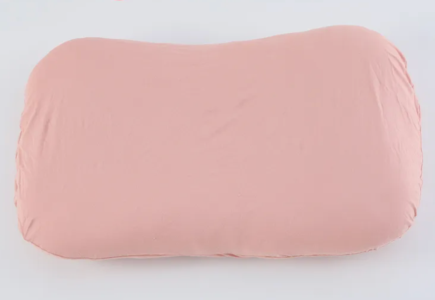 Pink pillowcase on a white background