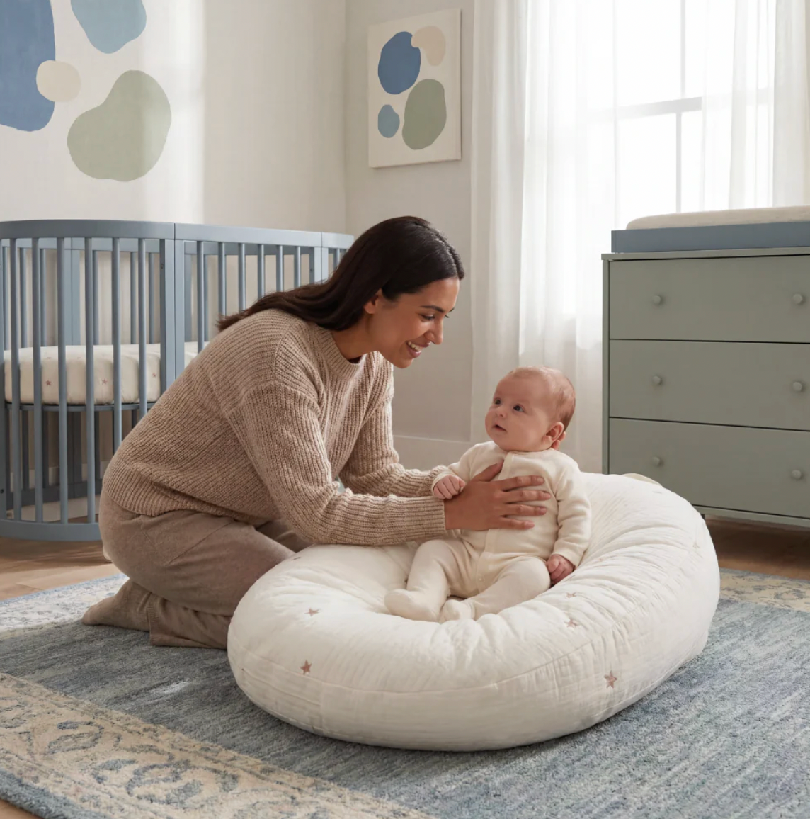 Infant Inclined Wedge Pillow For Lying Down.