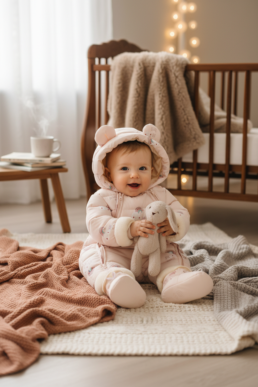 SnowSnuggle™ Baby Snowsuit with Matching Booties
