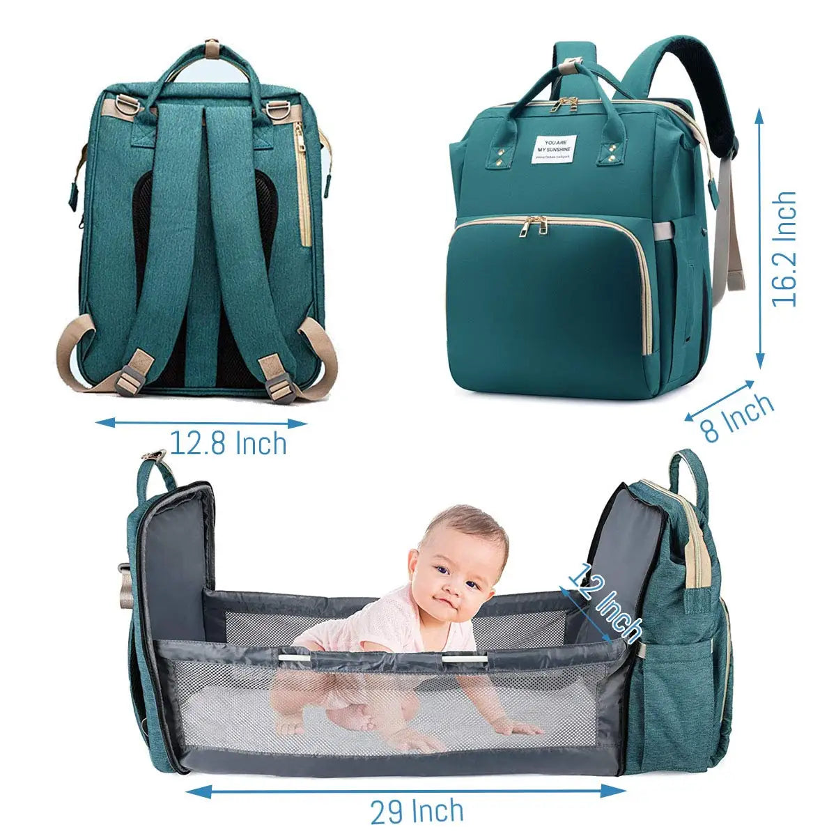 NestVoyage™ 3-in-1 Diaper Bag & Travel Bassinet