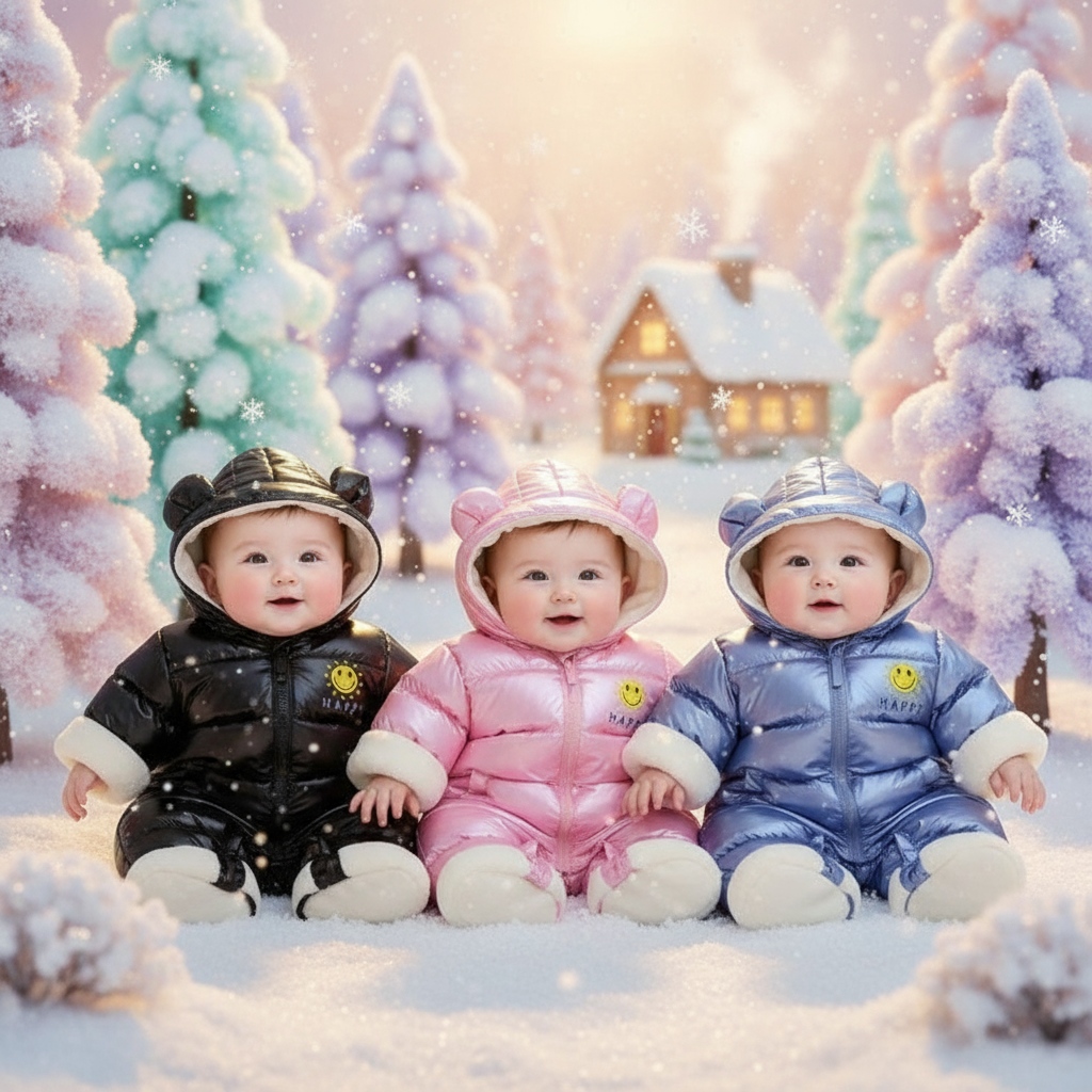 Newborn Baby Winter Waterproof Down Snowsuit