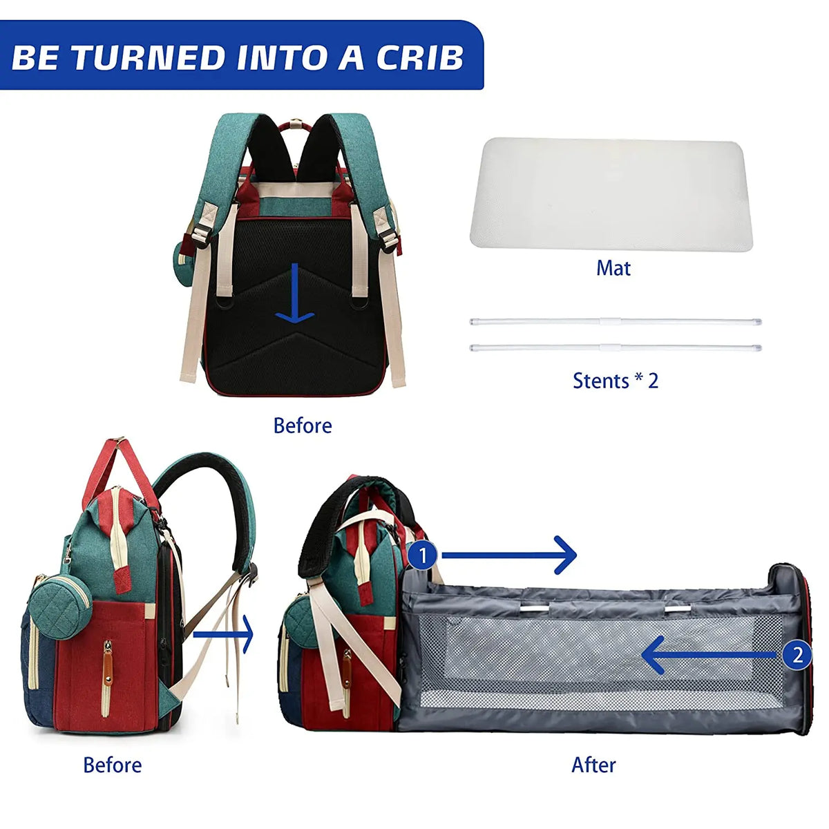 NestVoyage™ 3-in-1 Diaper Bag & Travel Bassinet