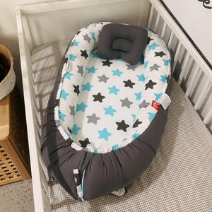 Portable Baby Lounger Nest with Head Pillow.