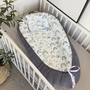 Portable Baby Lounger Nest with Head Pillow.