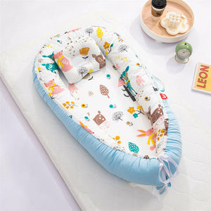 Portable Baby Lounger Nest with Head Pillow.