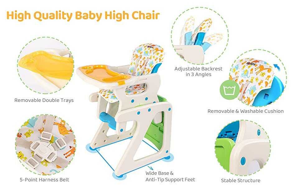 Infant-to-Toddler 3-in-1 Highchair Booster & Toddler Table Set