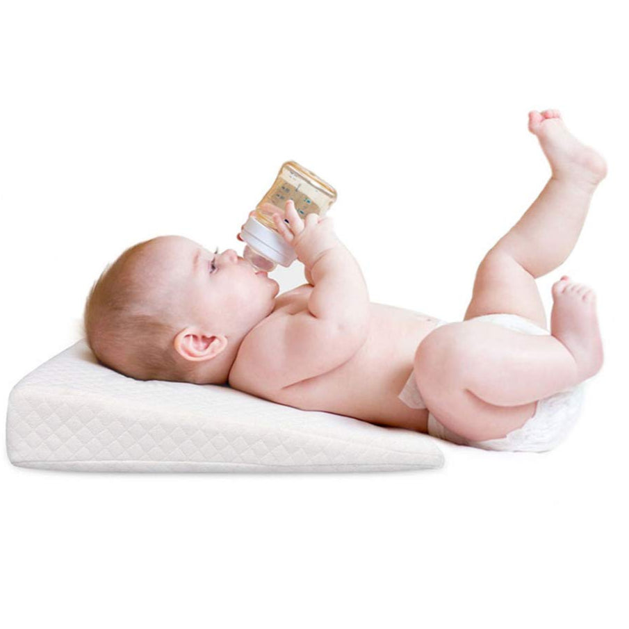 Crib Baby Wedge Pillow with Removable Cover, Anti Acid Reflux Pillow for Infant