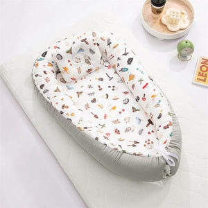 Portable Baby Lounger Nest with Head Pillow.